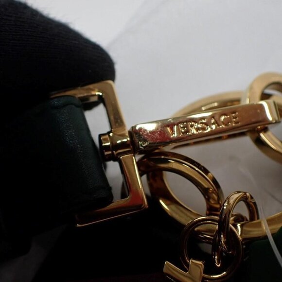 VERSACE Medusa Biggie Pouch In Green with Charm - Picture 8 of 13